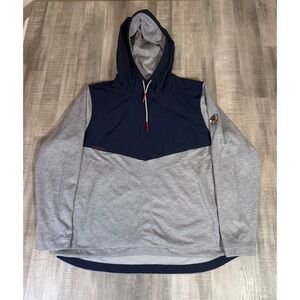 Zero Restriction Tyson Mens Large Golf Hoodie Navy Gray Carlisle CC Pullover